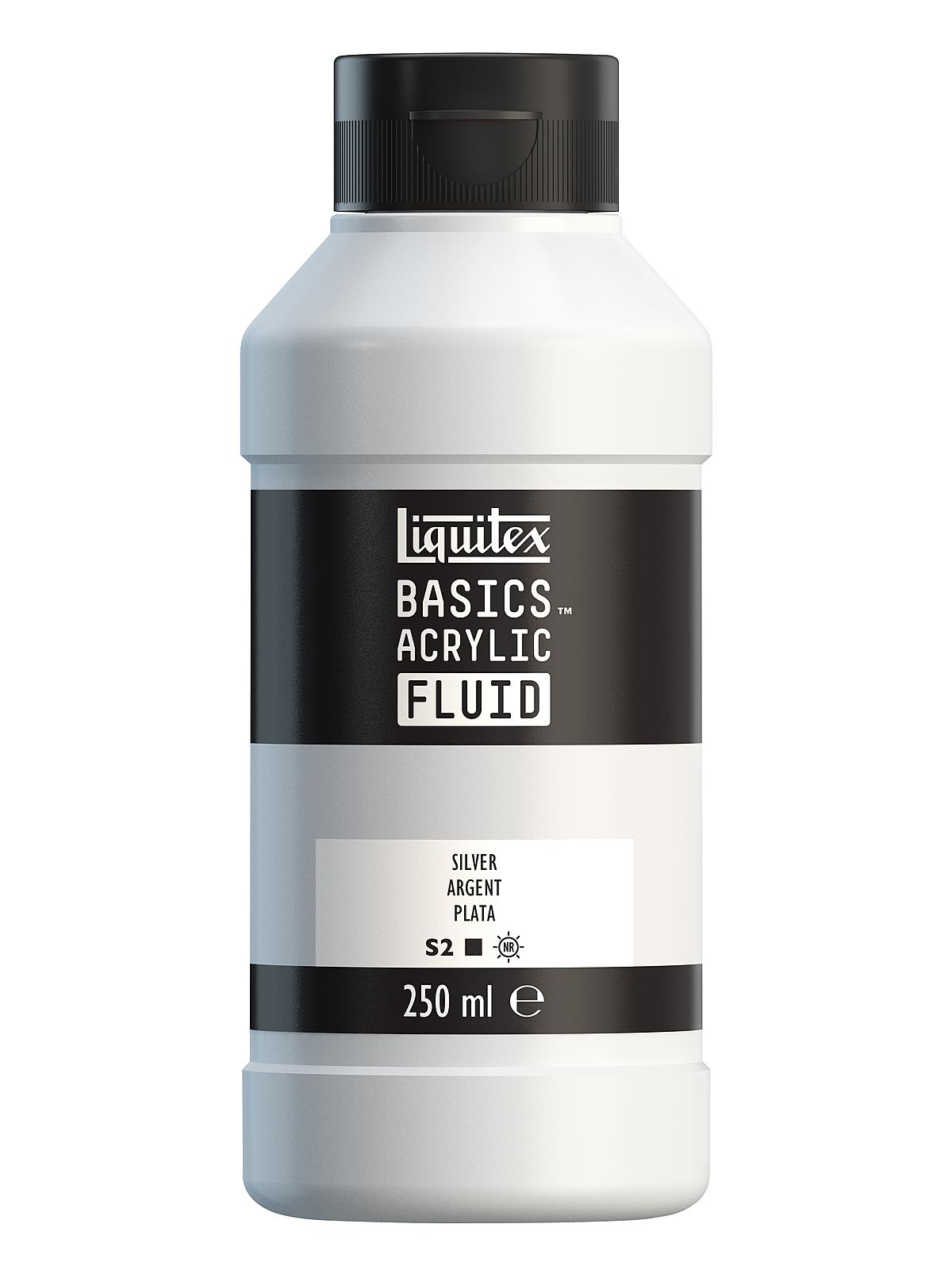 BASICS Fluid Acrylic Colors silver 8.45 oz. (250ml)
