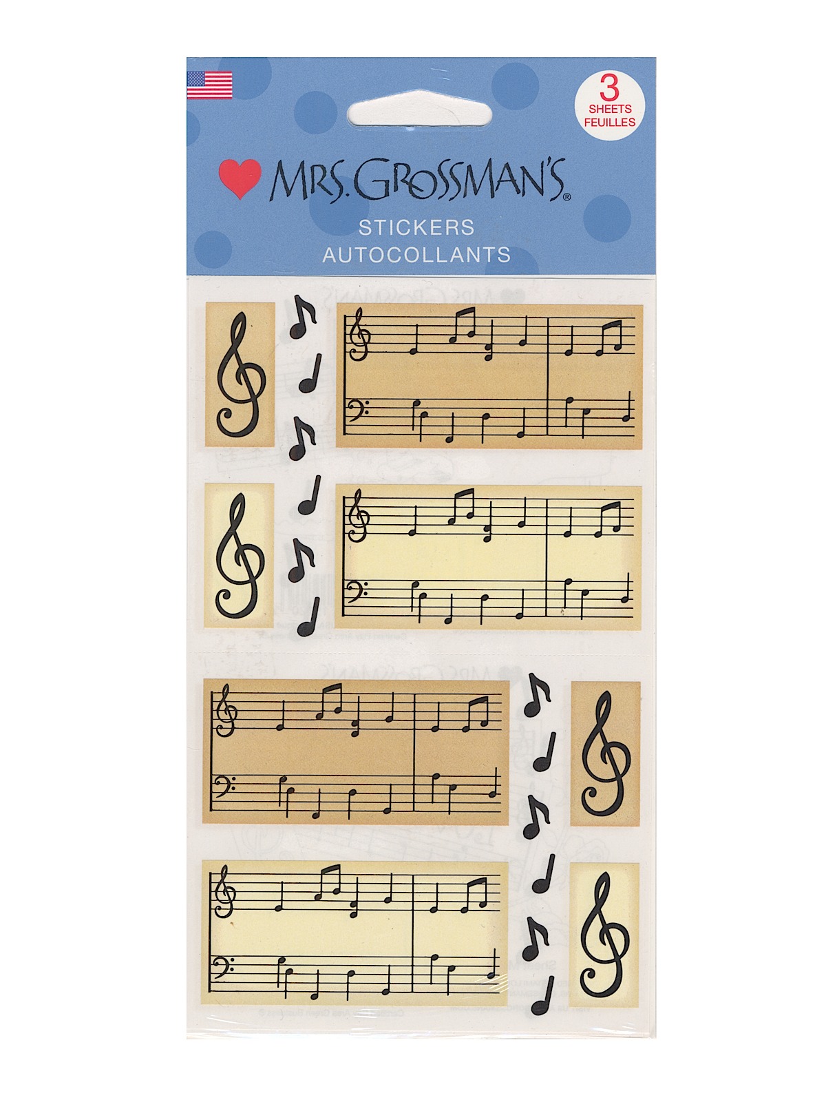 Giant Sticker Packs standard Sheet Music 3 sheets