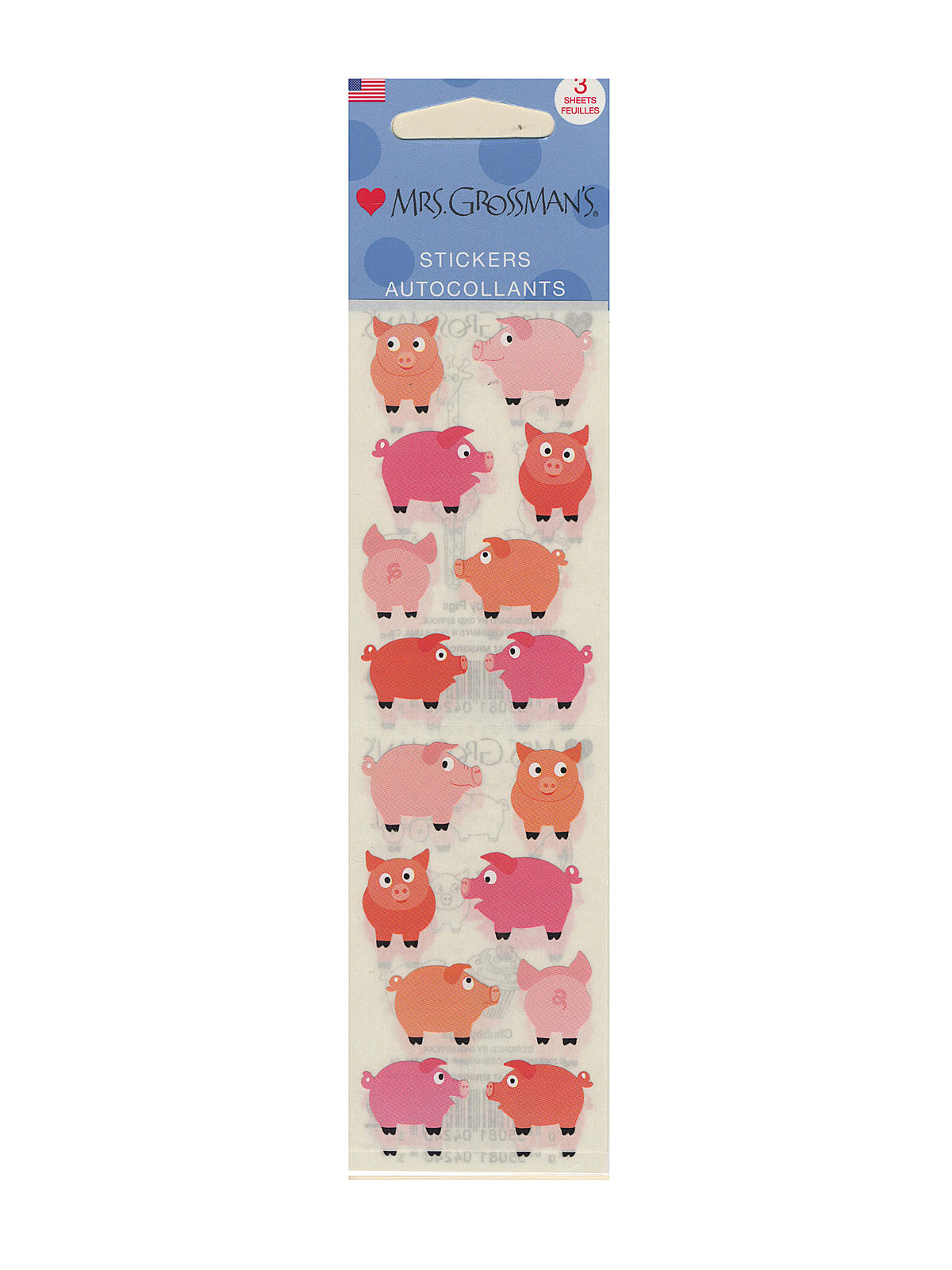 Regular Sticker Packs Standard Chubby Pigs 3 Sheets
