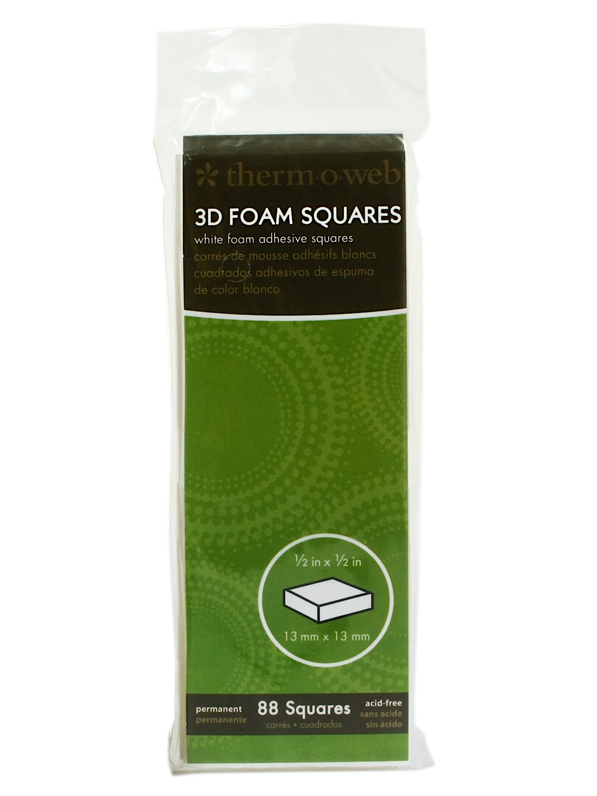 Adhesive Foam Squares 1 2 In. X 1 2 In. Pack Of 88