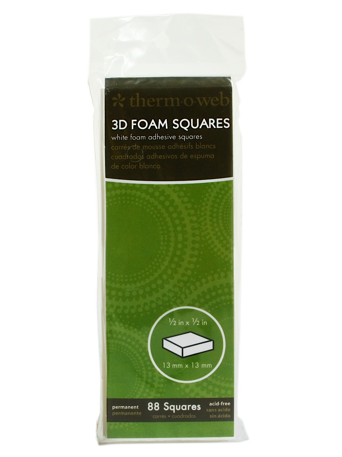 Adhesive Foam Squares 1 2 in. x 1 2 in. pack of 88