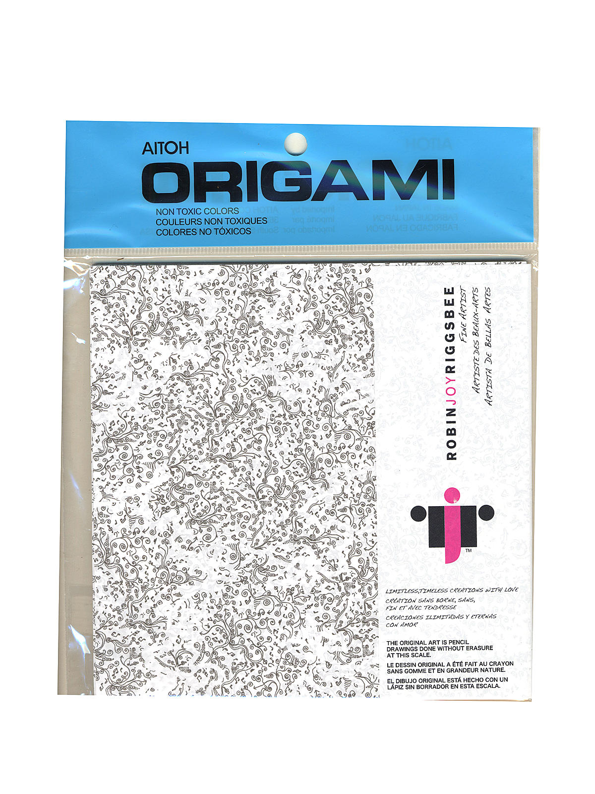 Origami Paper 5 7 8 In. X 5 7 8 In. Robin Joy Pencil Drawing 40 Sheets