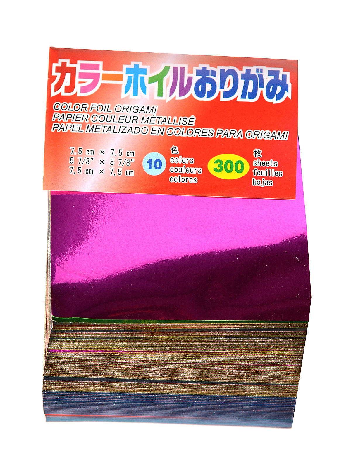 Origami Paper 3 In. X 3 In. Assorted Foil 300 Sheets