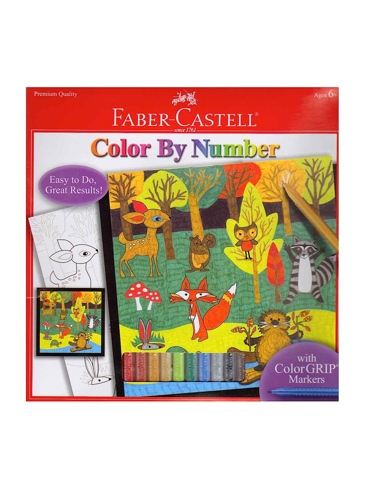 Color by Number with Markers Kits forest friends