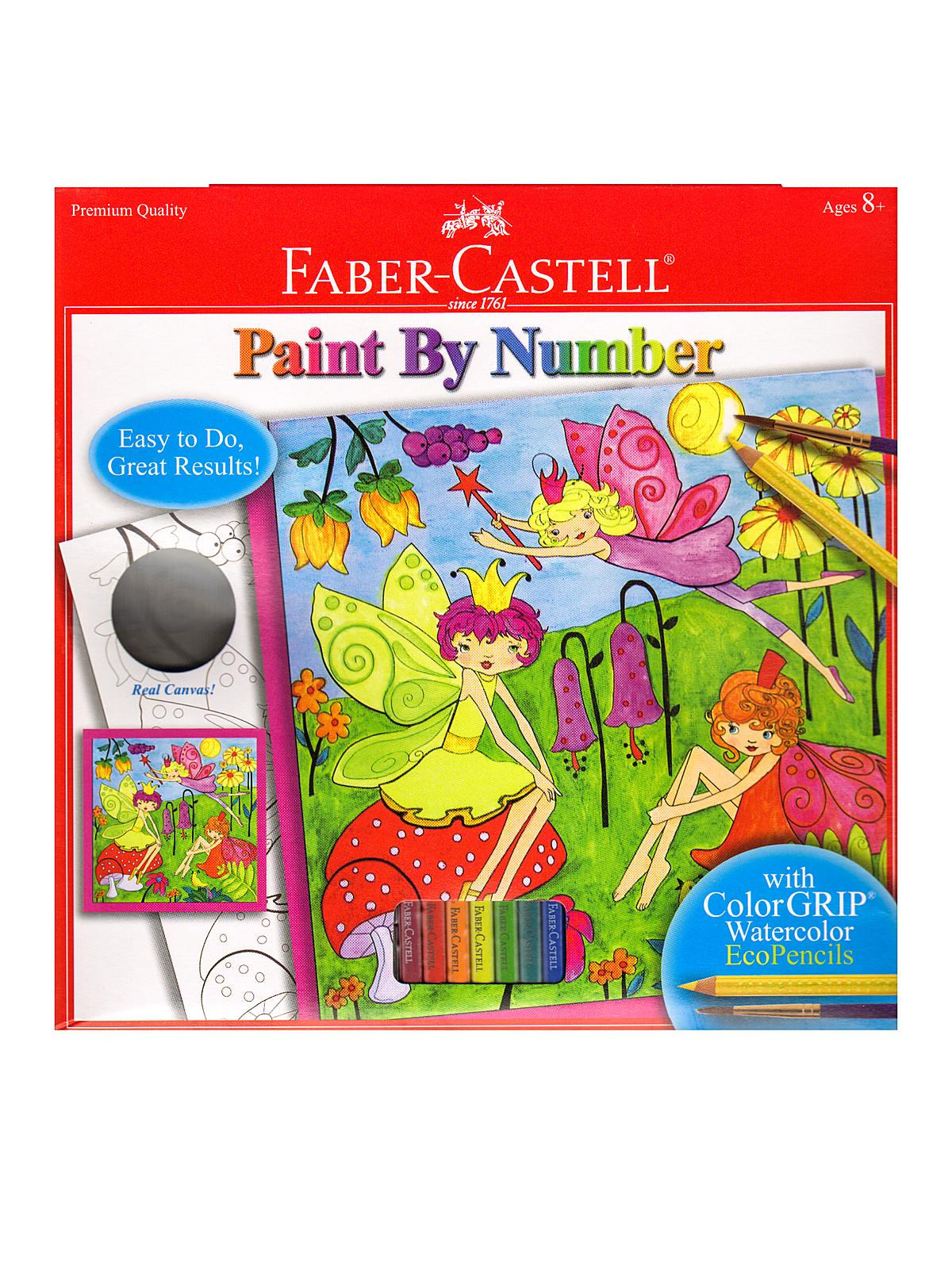 Paint By Number With Watercolor Pencils Kits Fairy Garden