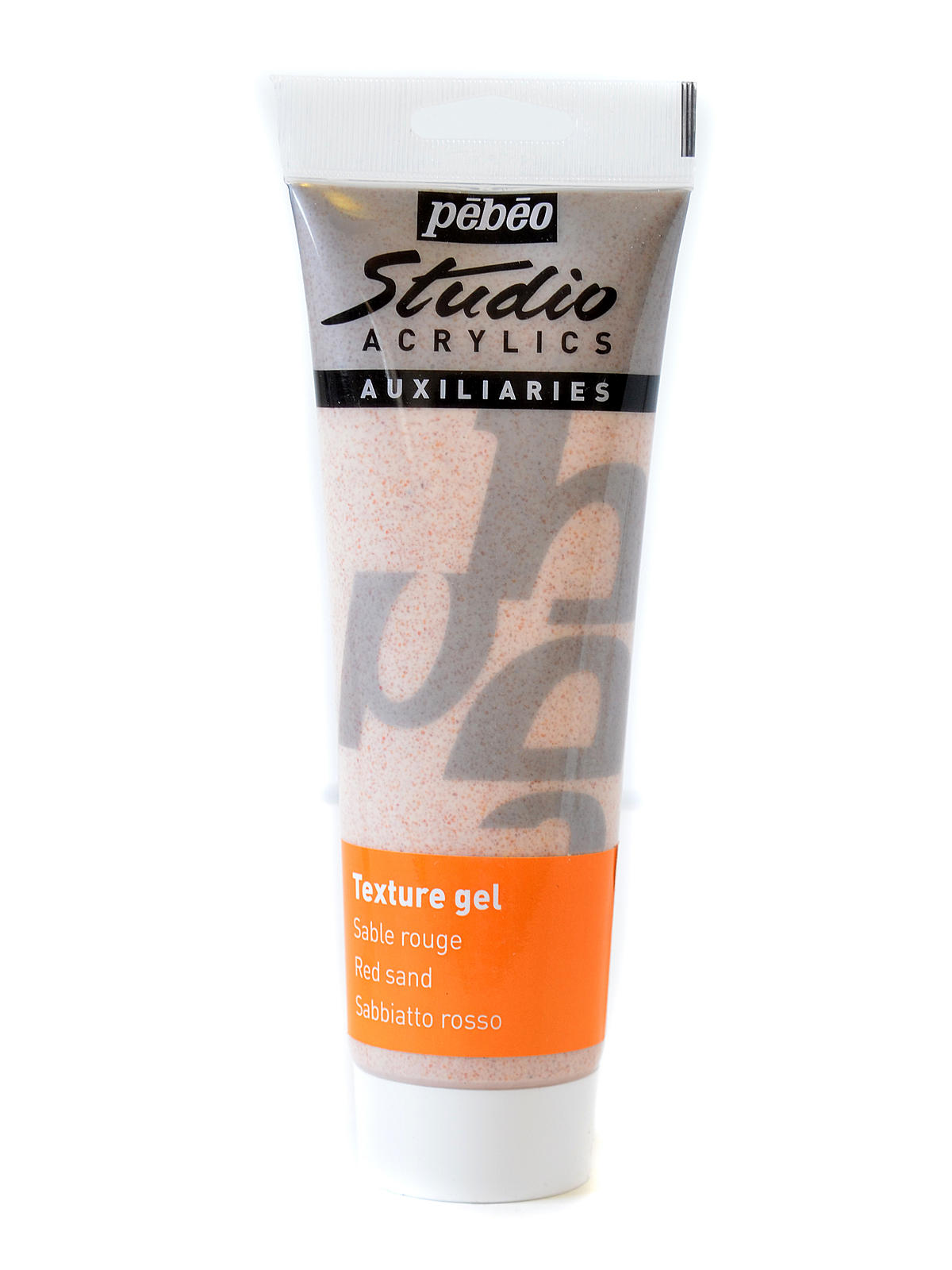 Sand Textured Gel Medium red 250 ml tube