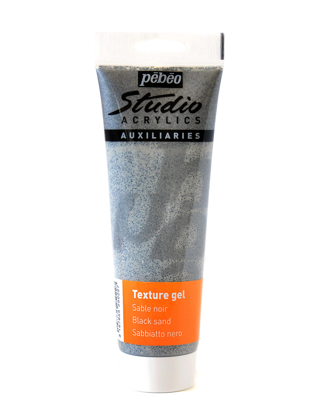 Sand Textured Gel Medium black 250 ml tube