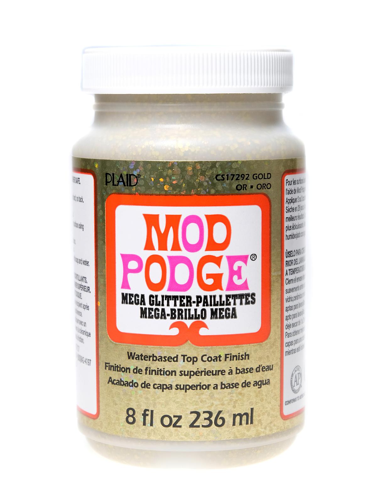 Mod Podge Medium Formulas mega glitter gold 8 oz.