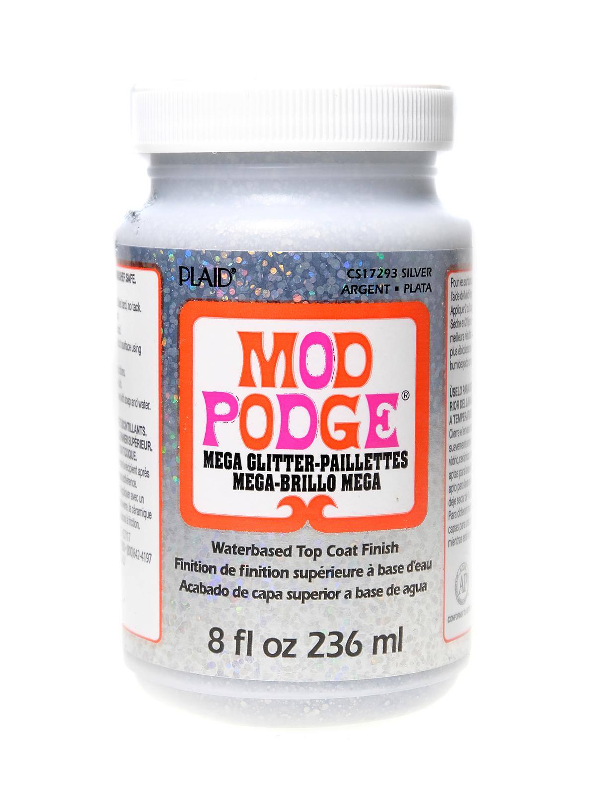 Mod Podge Medium Formulas mega glitter silver 8 oz.