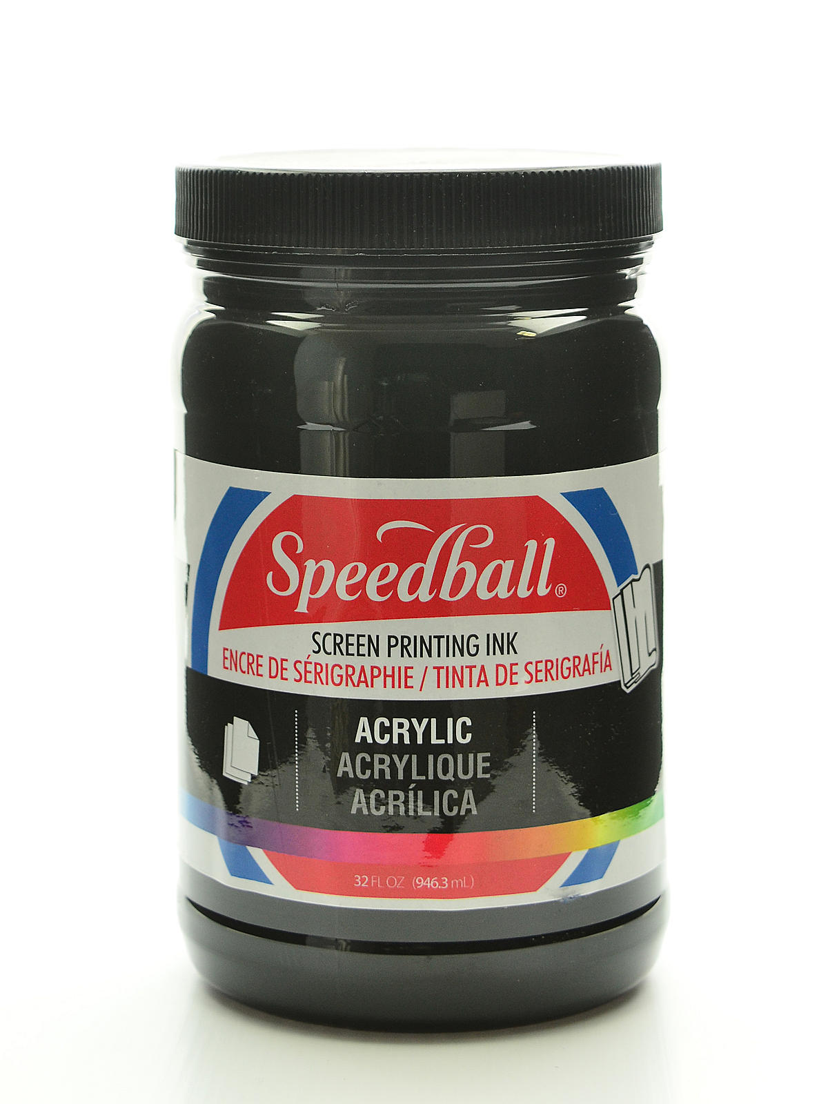 Acrylic Screen Printing Ink Black 32 Oz.