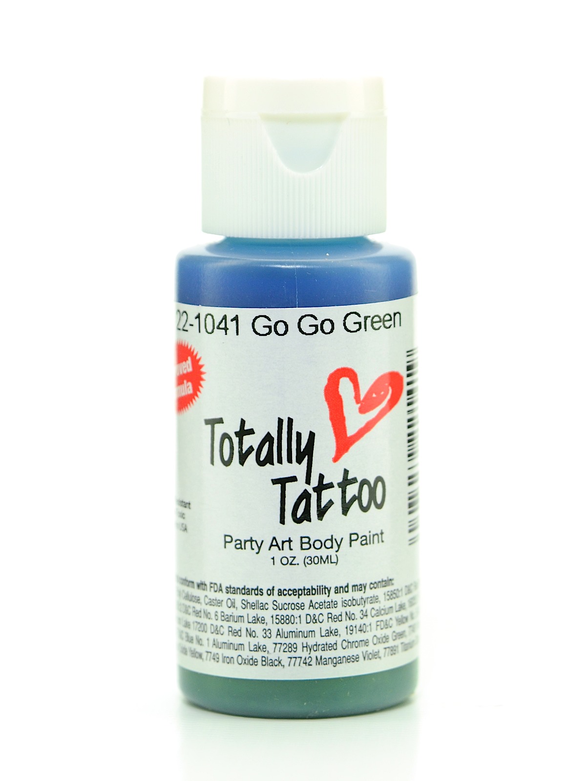 Totally Tattoo System Body Paint Go Go Green 1 Oz.