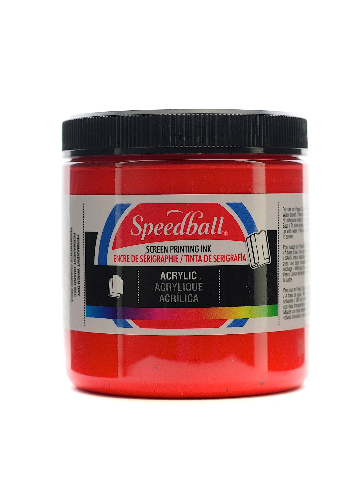 Acrylic Screen Printing Ink medium red 8 oz.