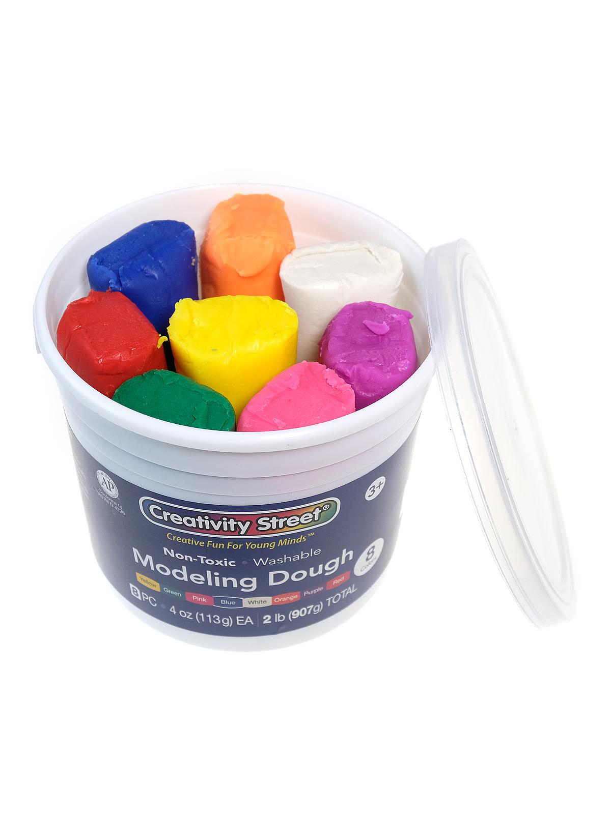 Creativity Street Modeling Dough Bucket Of 8 Assorted 4 Oz.