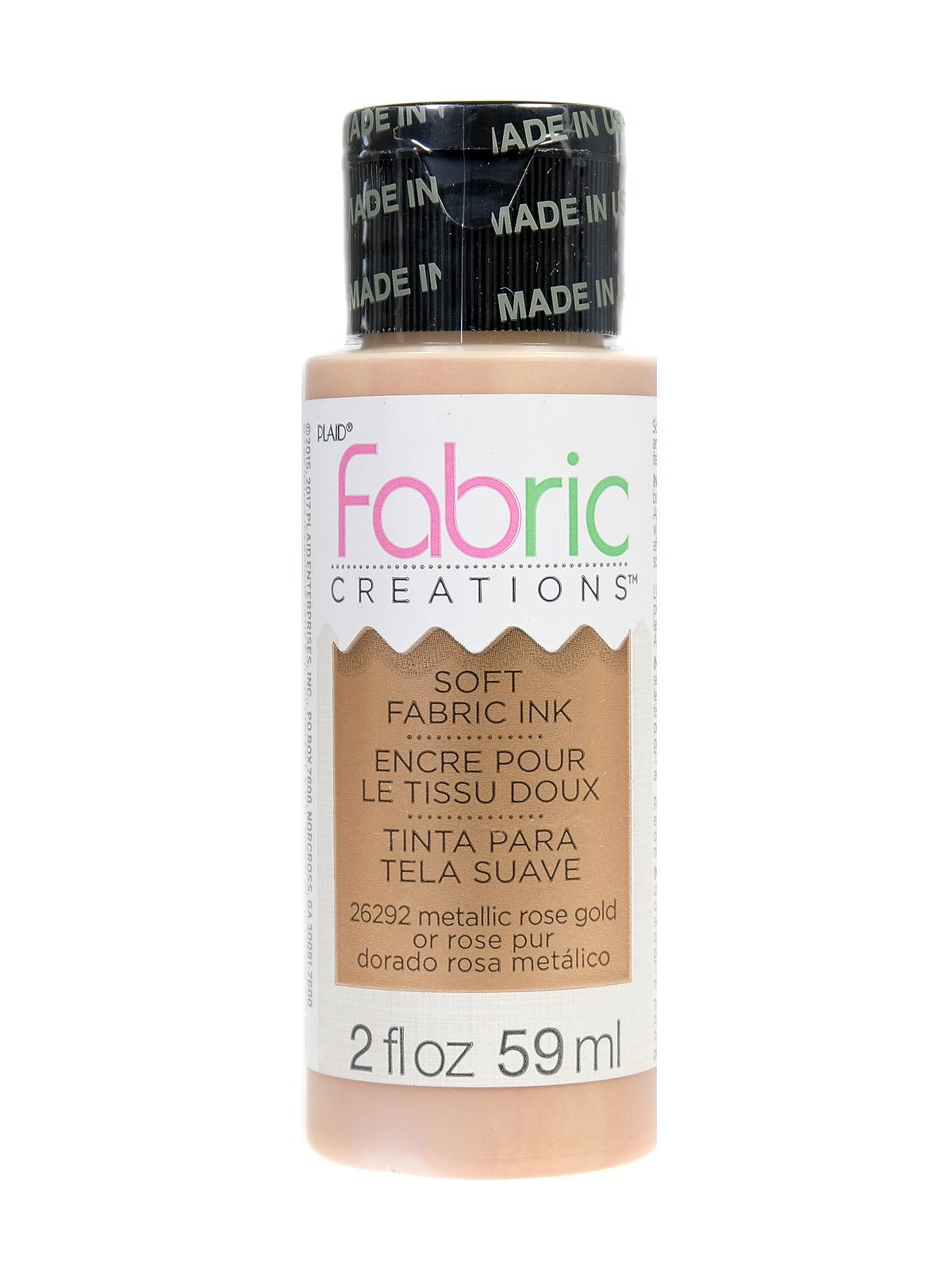 SoSoft Fabric Ink metallic rose gold 2 oz.