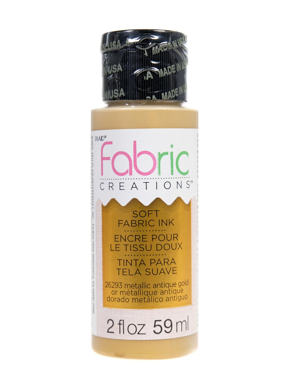 SoSoft Fabric Ink metallic antique gold 2 oz.