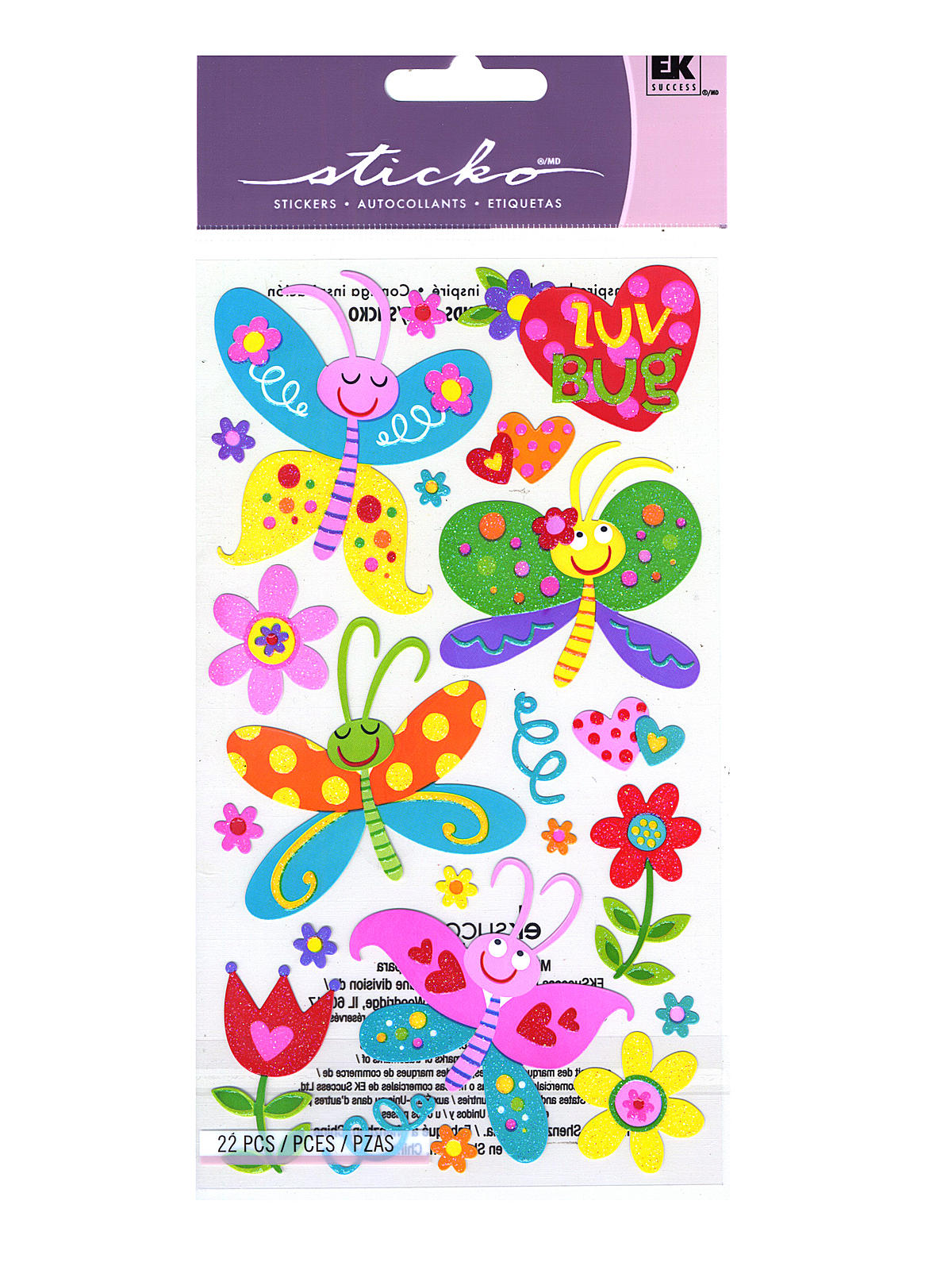 Classic Stickers Paper Love Bug 22 Pieces