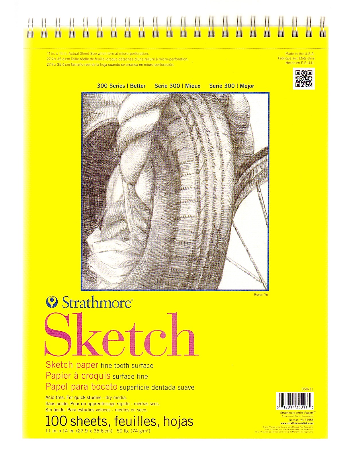 300 Series Sketch Pads 11 in. x 14 in. wire bound 100 sheets