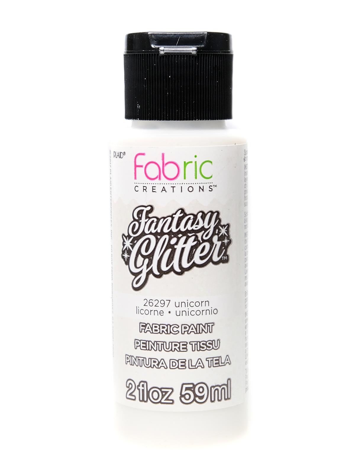 Fantasy Glitter Fabric Paints unicorn 2 oz.