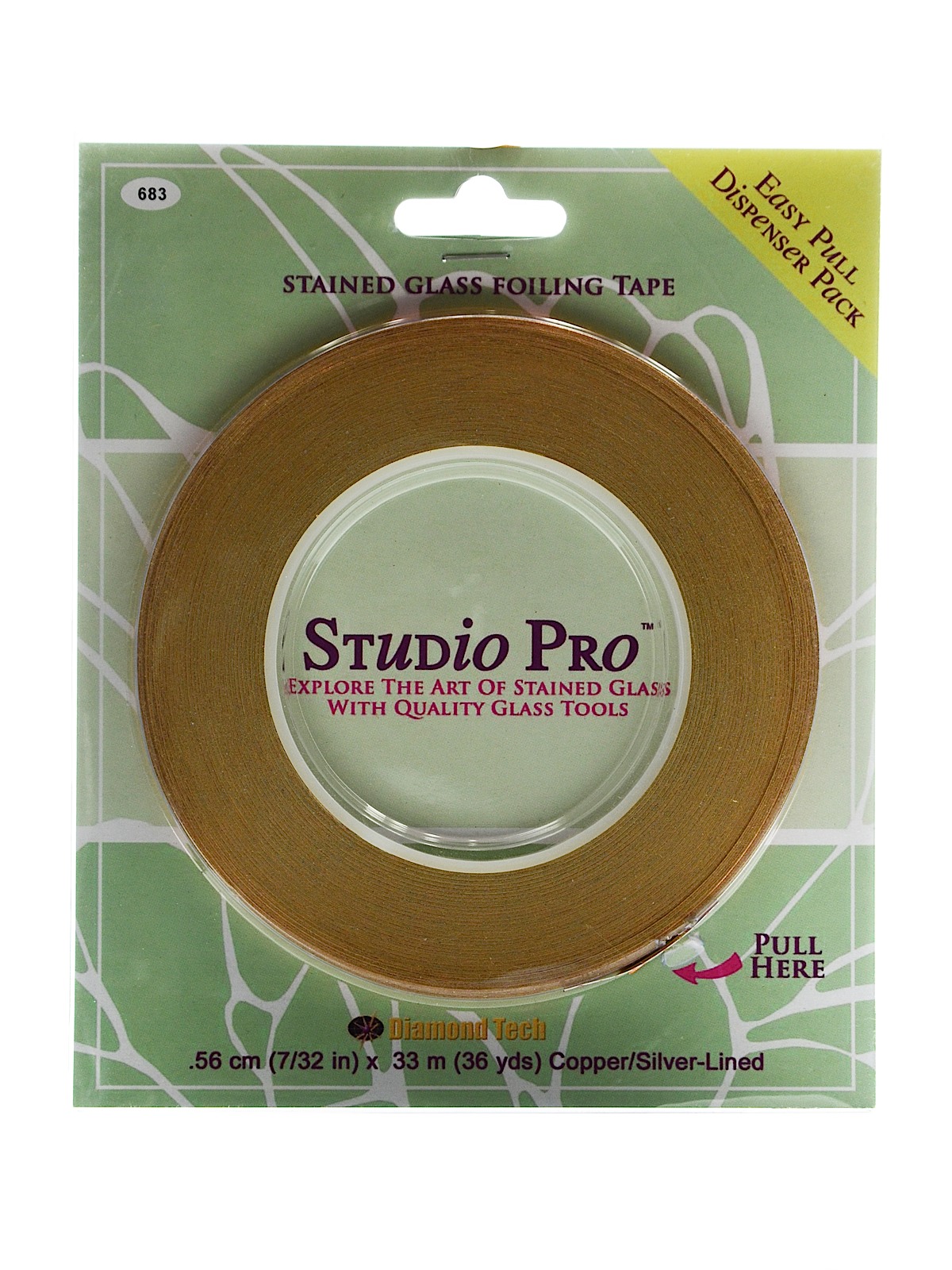Studio Line Stained Glass Foil Silver Lined Copper 7 32 In.
