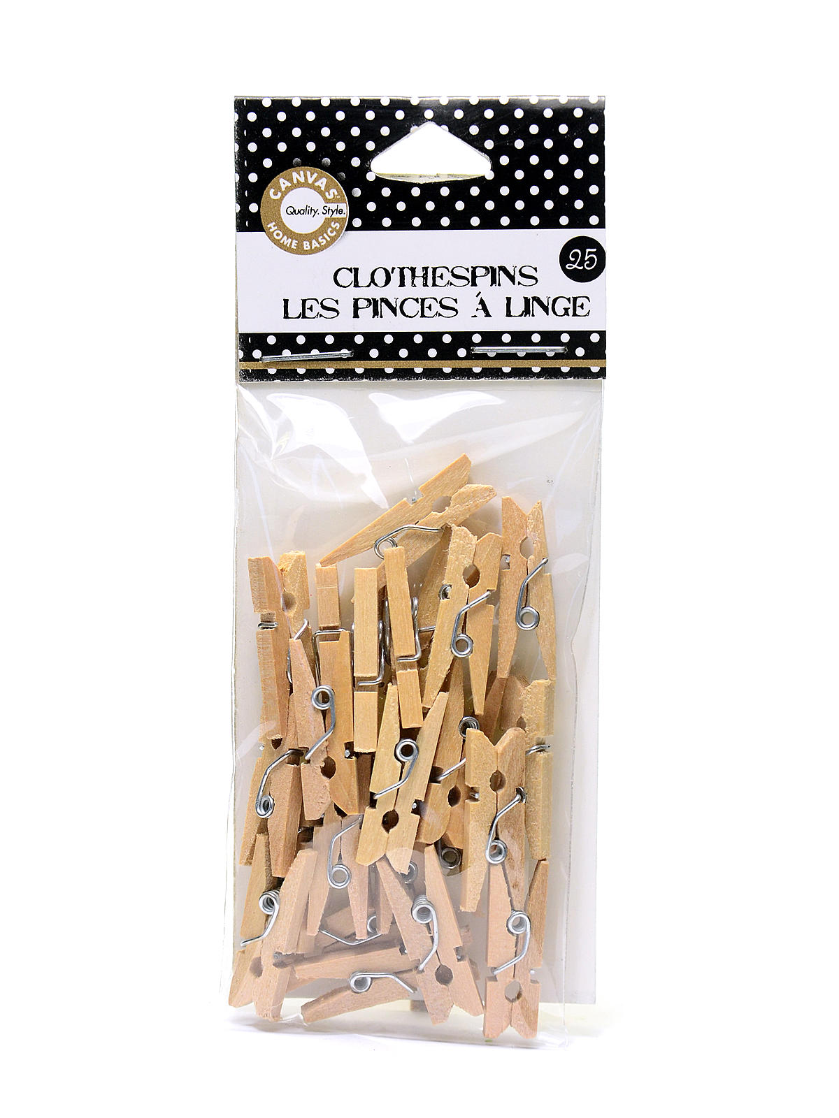 Mini Clothespins Natural 1 In. Pack Of 25