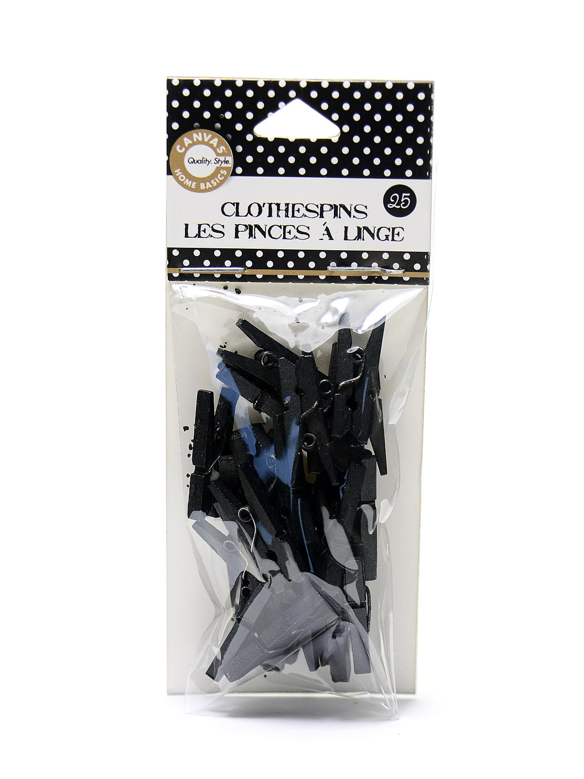 Mini Clothespins Black 1 In. Pack Of 25