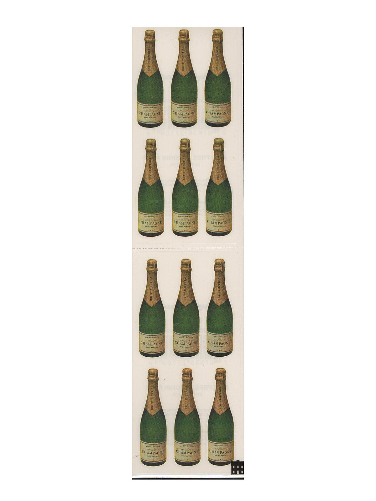 Sticky Pix Stickers Champagne Bottle