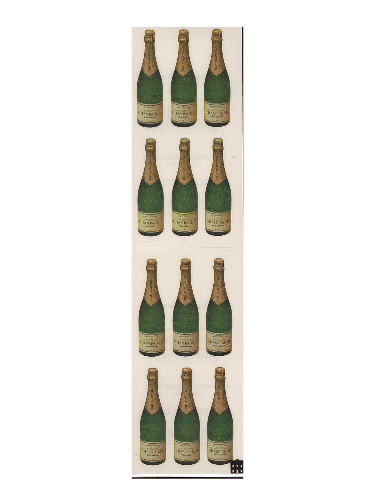 Sticky Pix Stickers champagne bottle
