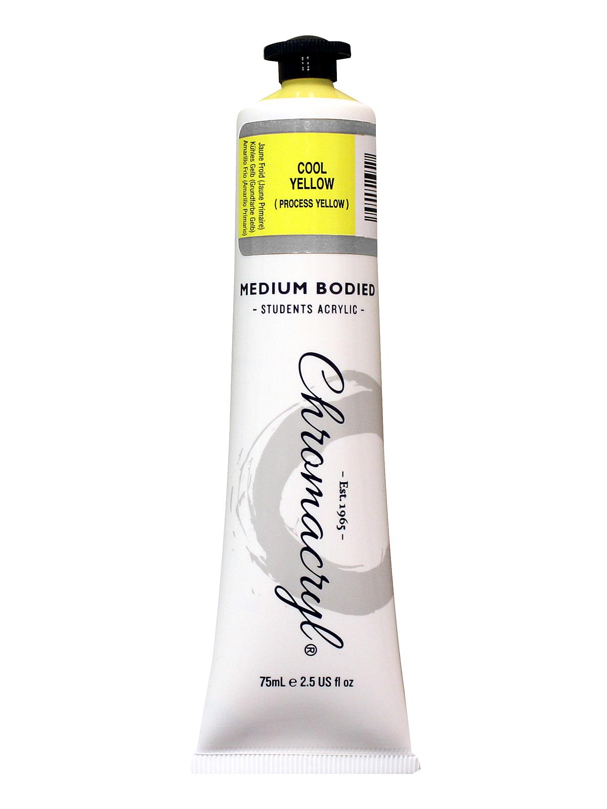 Chromacryl Students' Acrylic Paints cool yellow 75 ml