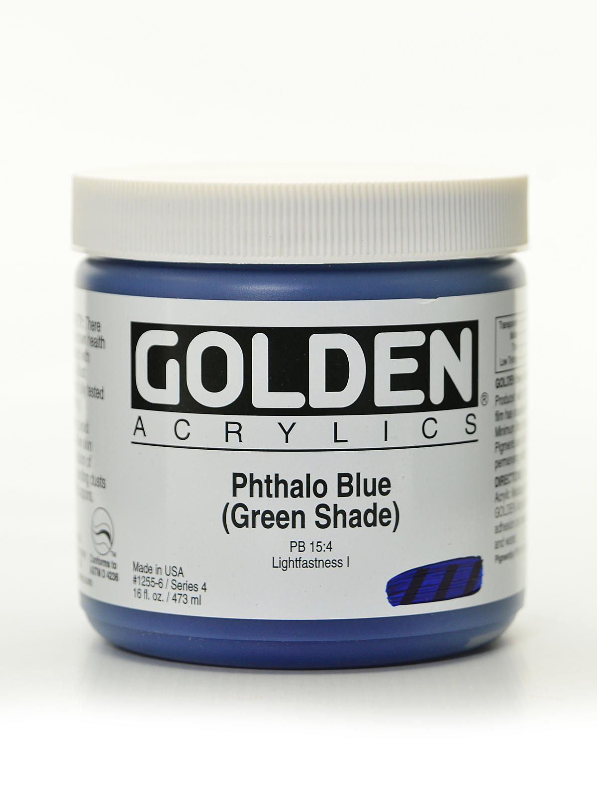 Heavy Body Acrylics phthalo blue green shade 16 oz.