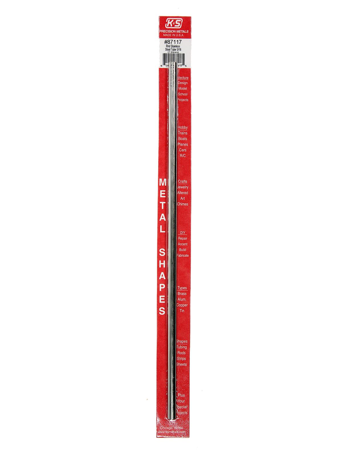 Metal Tubing stainless steel 5 16 in. x .028 in. x 12 in. tubing