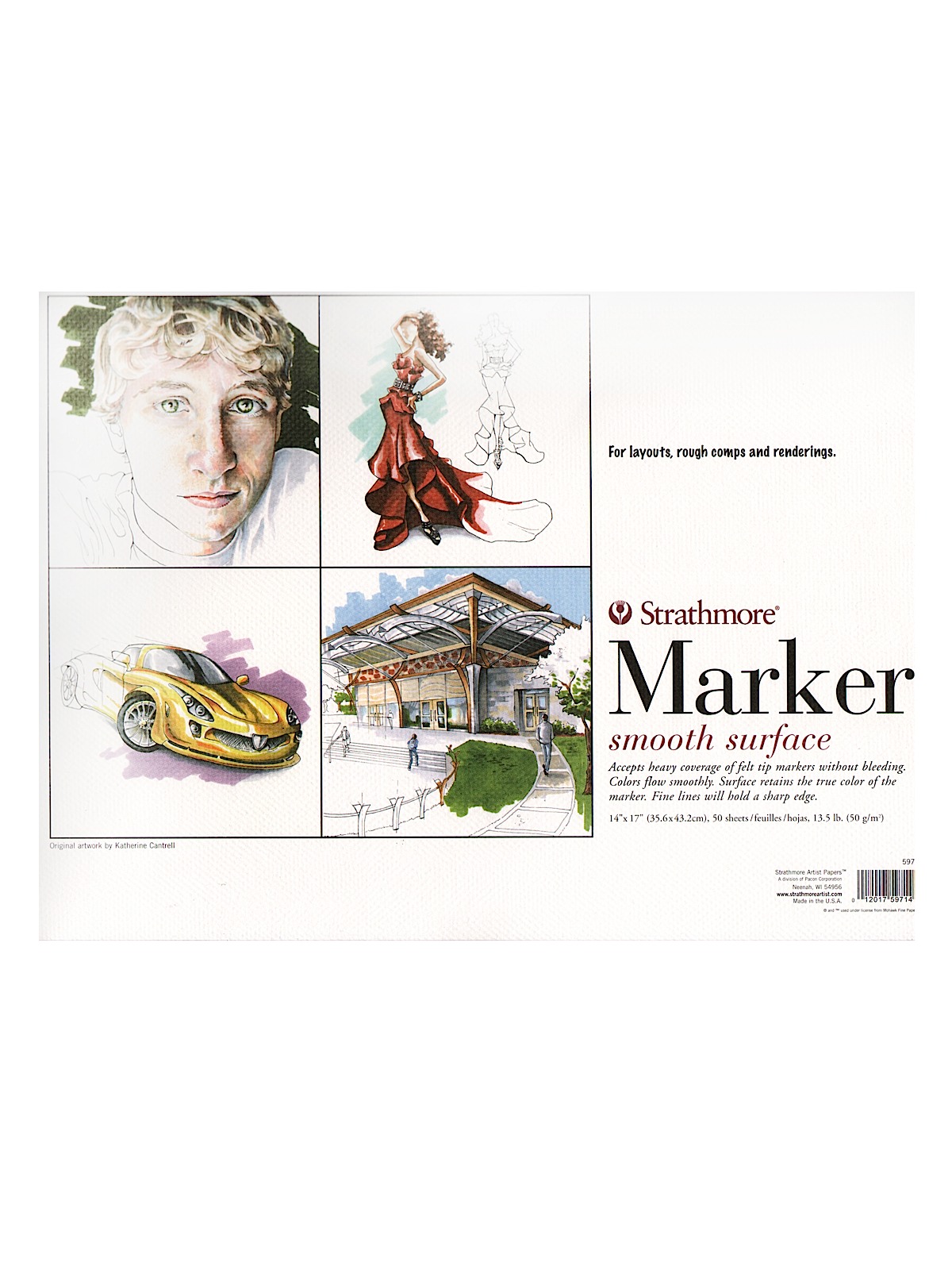 500 Series Marker Paper Pad 14 in. x 17 in. 50 sheets