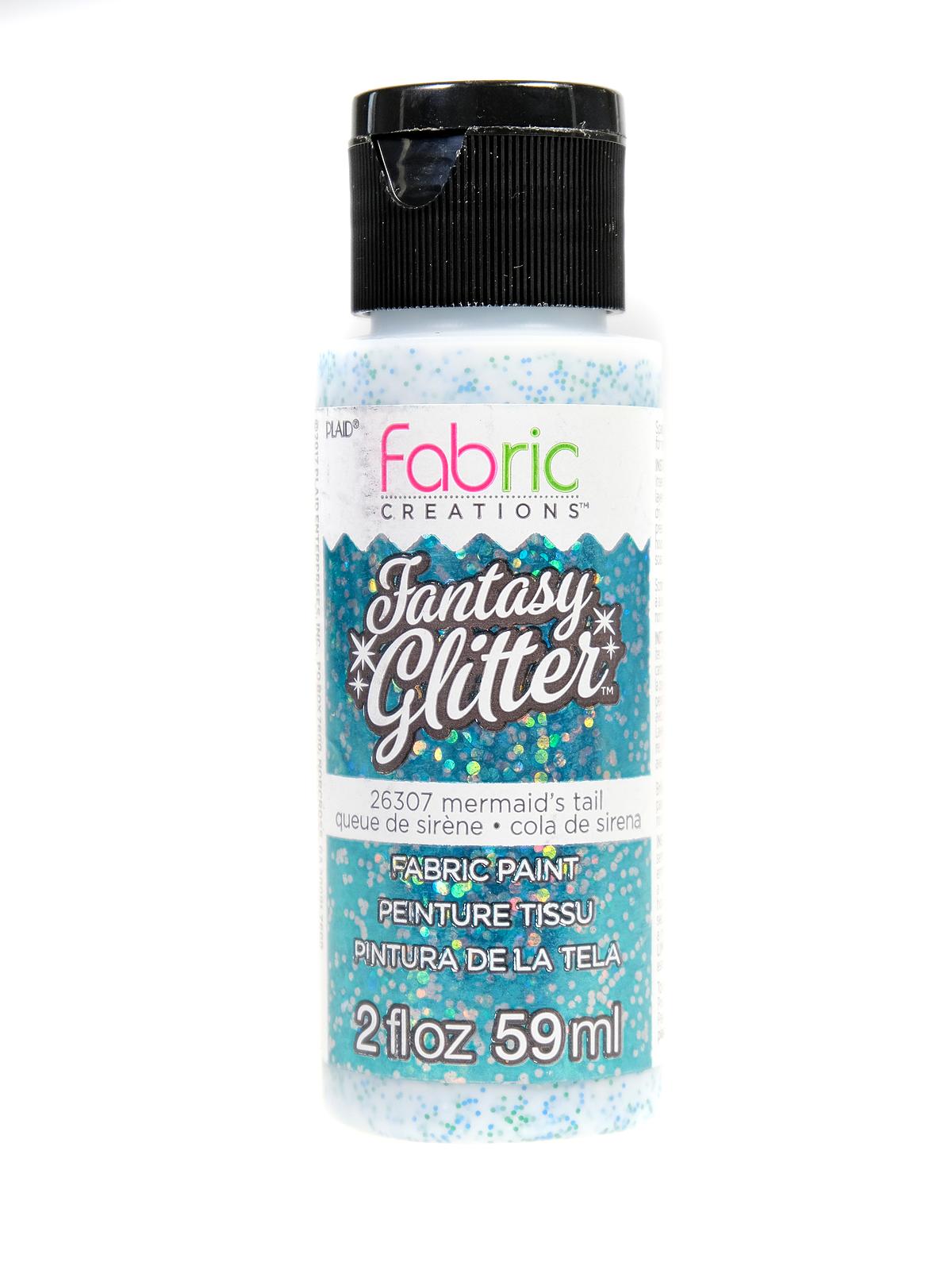 Fantasy Glitter Fabric Paints mermaid's tail 2 oz.