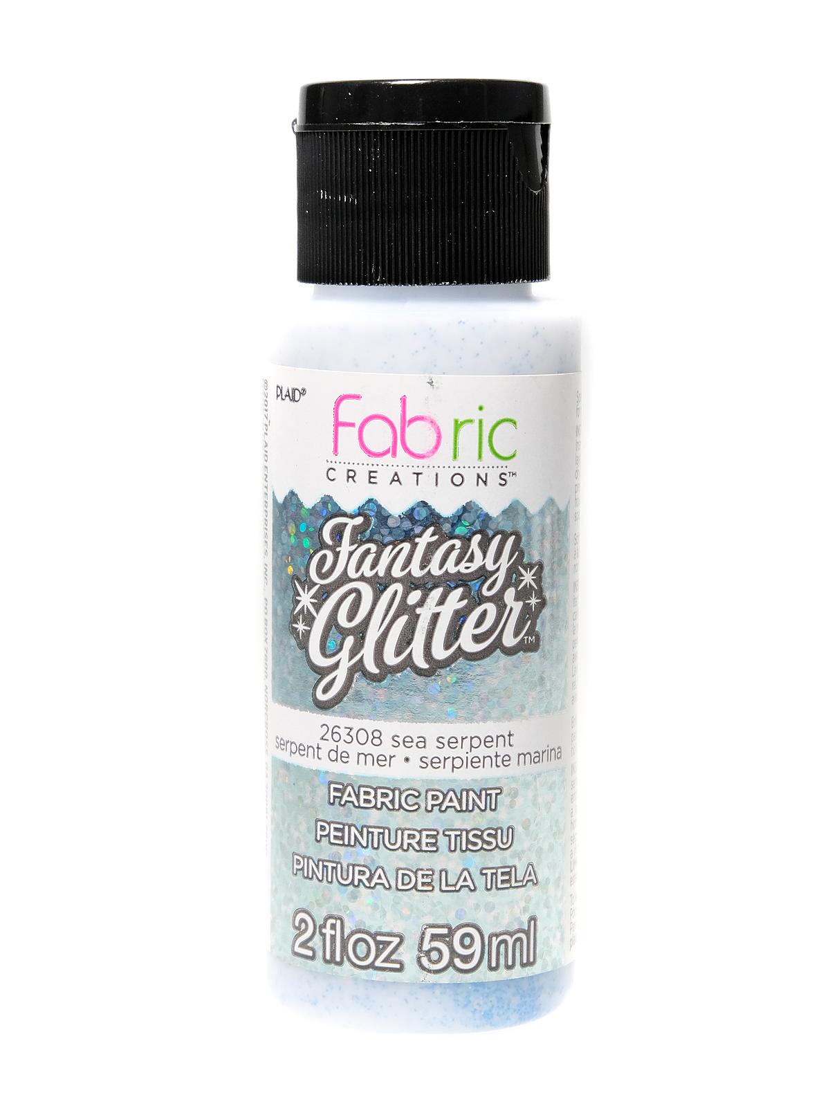 Fantasy Glitter Fabric Paints Sea Serpent 2 Oz.