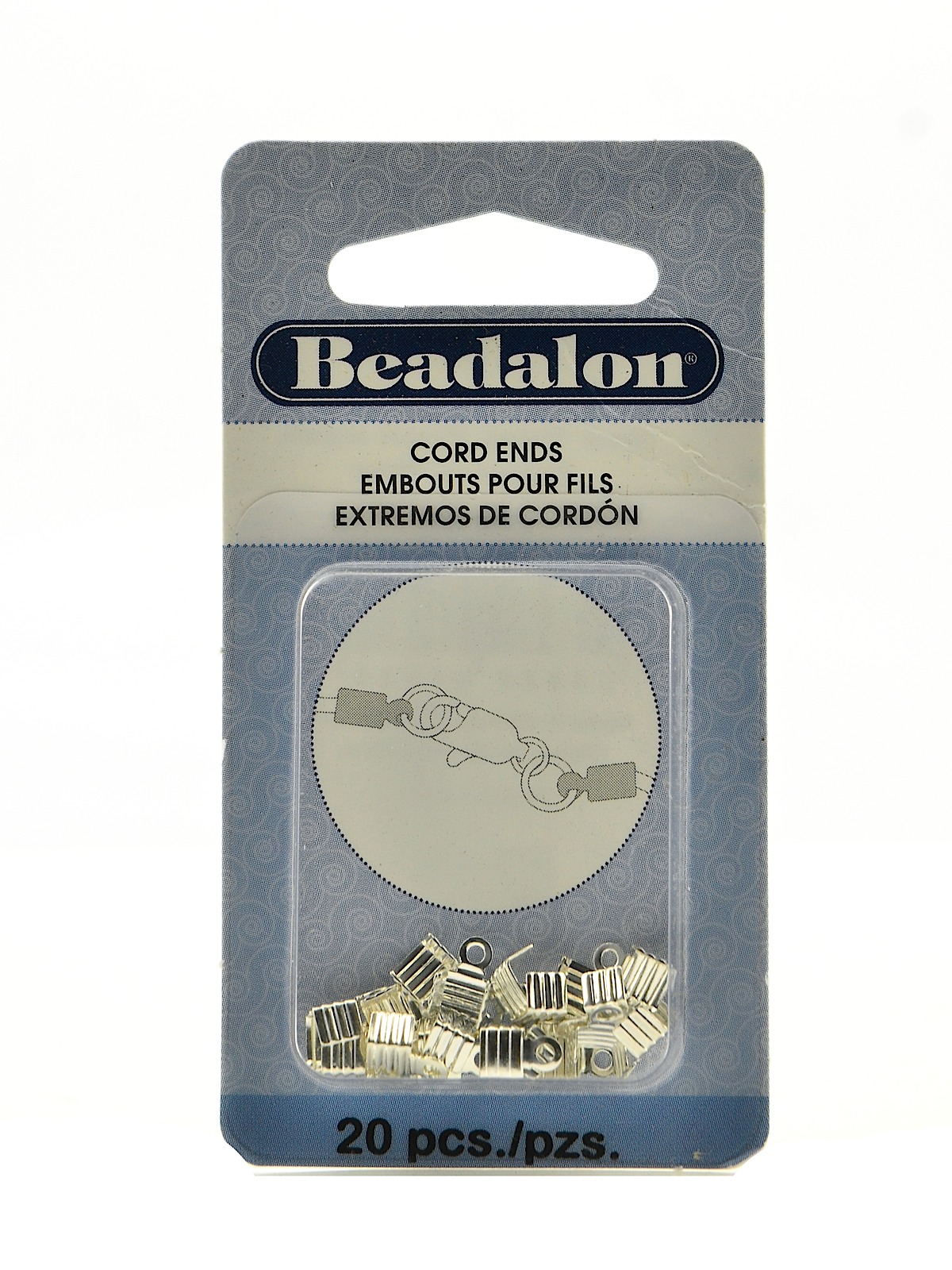 Fold-over Crimp Cord Ends pack of 20