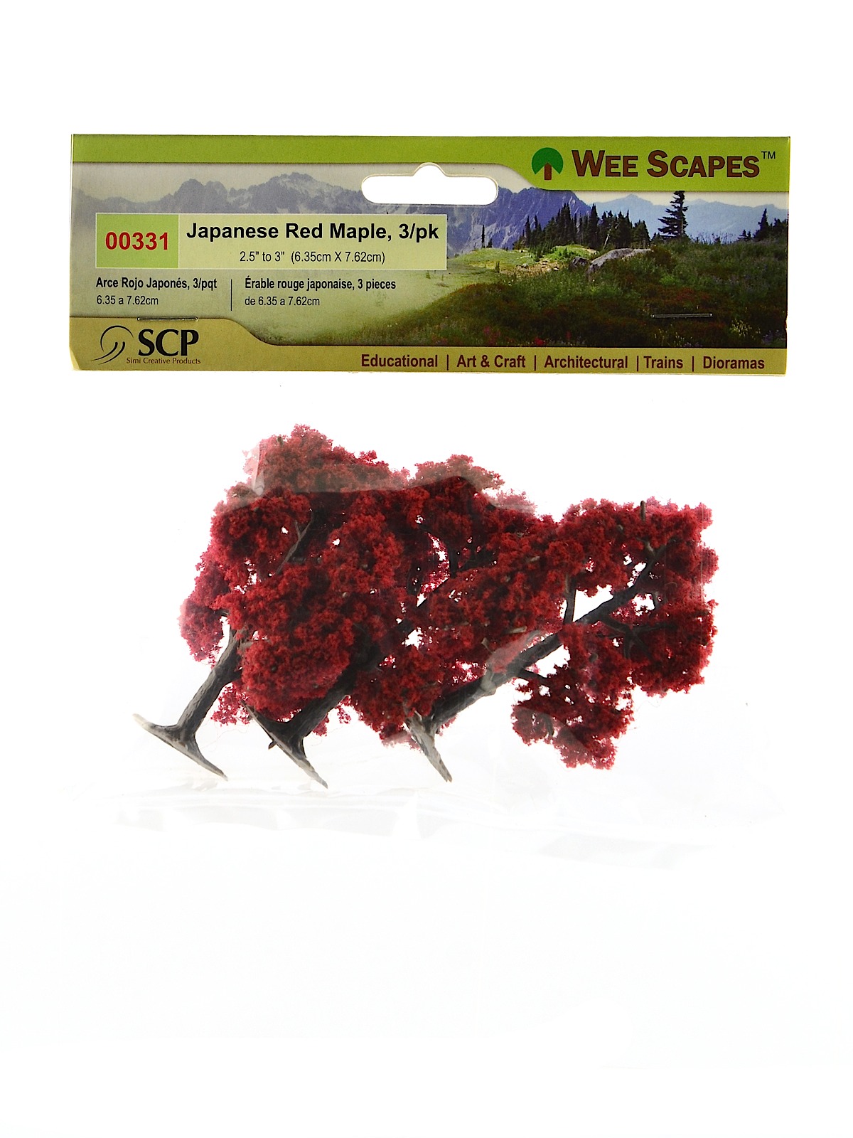 Architectural Model Trees Japanese Red Maple Trees 2 1 2 In. - 3 In. Pack Of 3