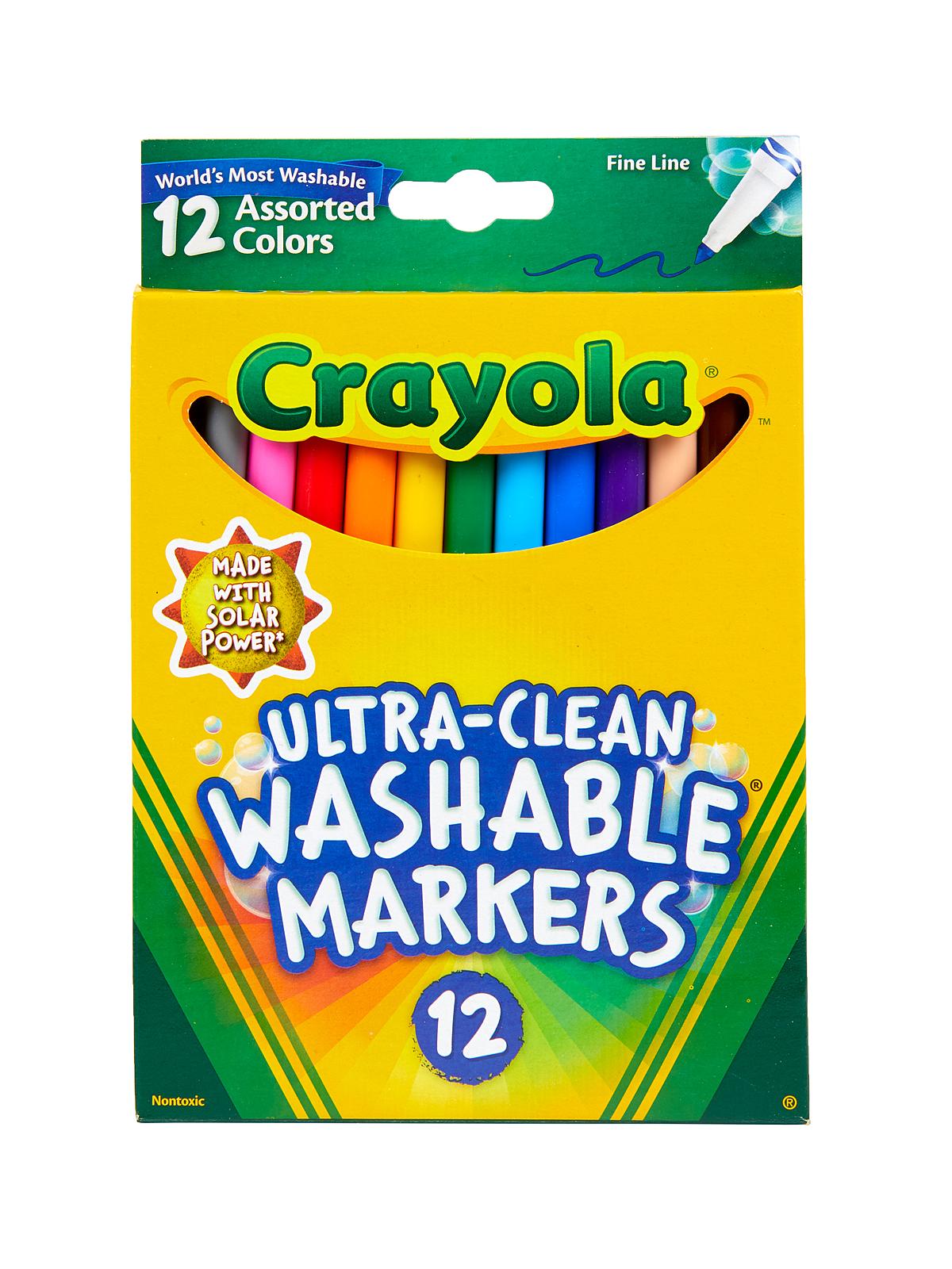 Washable Markers -- Assorted Colors fine line