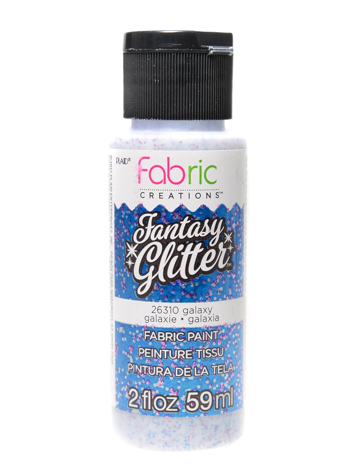 Fantasy Glitter Fabric Paints galaxy 2 oz.