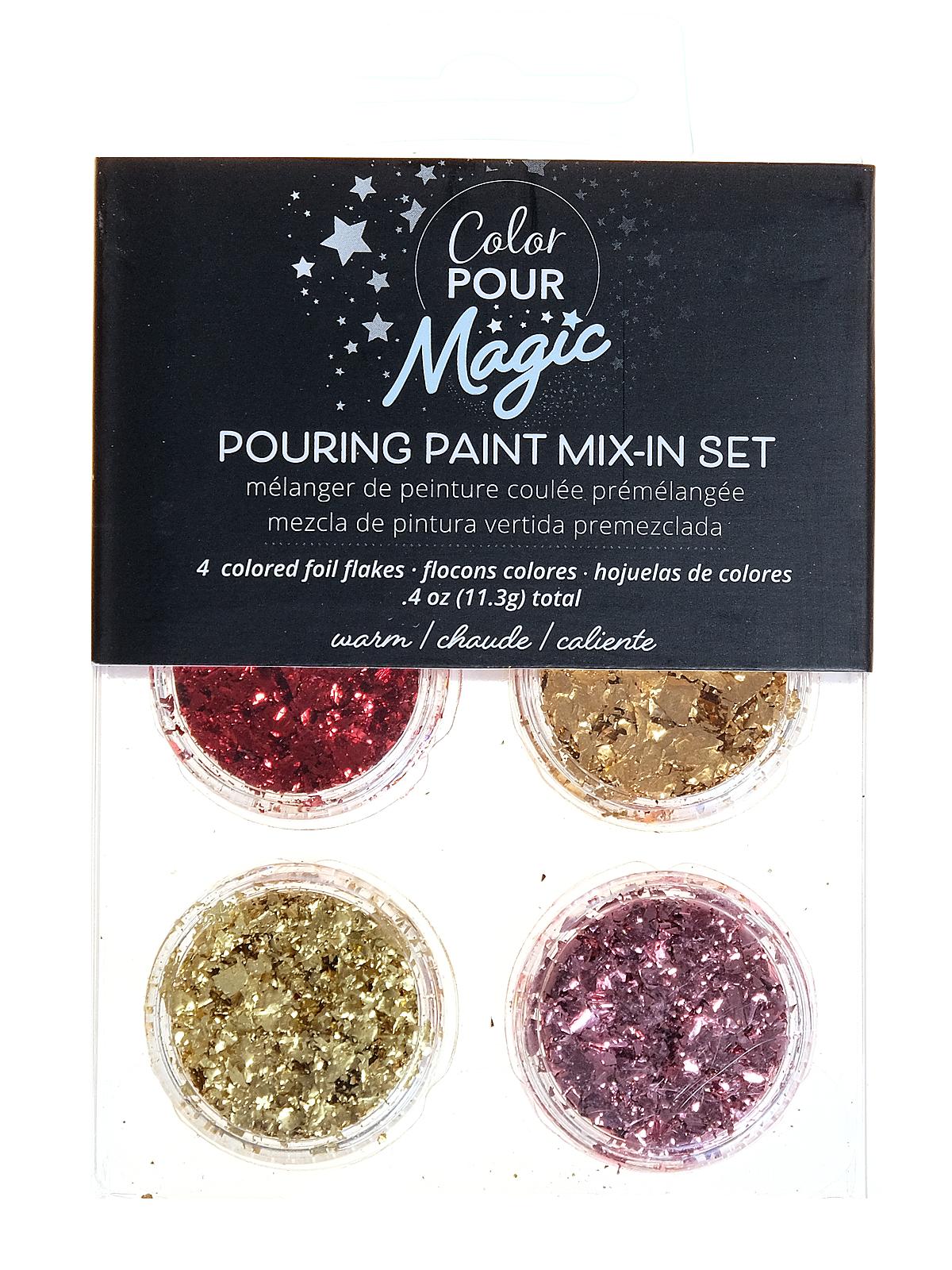 Color Pour Magic Mix-In Foil Flakes Set warm set of 4