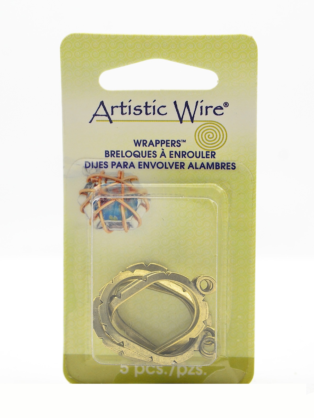 Wrappers Jewelry Findings Oval Antique Brass Pack Of 5