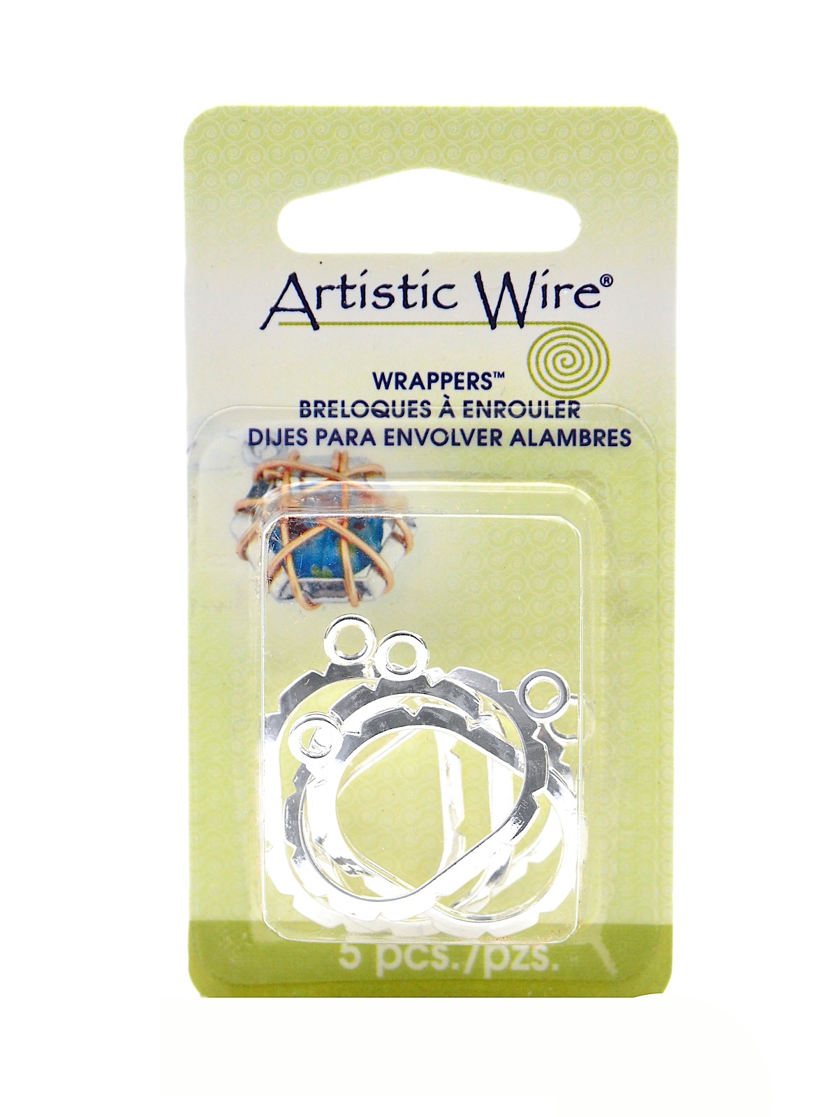 Wrappers Jewelry Findings Oval Silver Plate Pack Of 5
