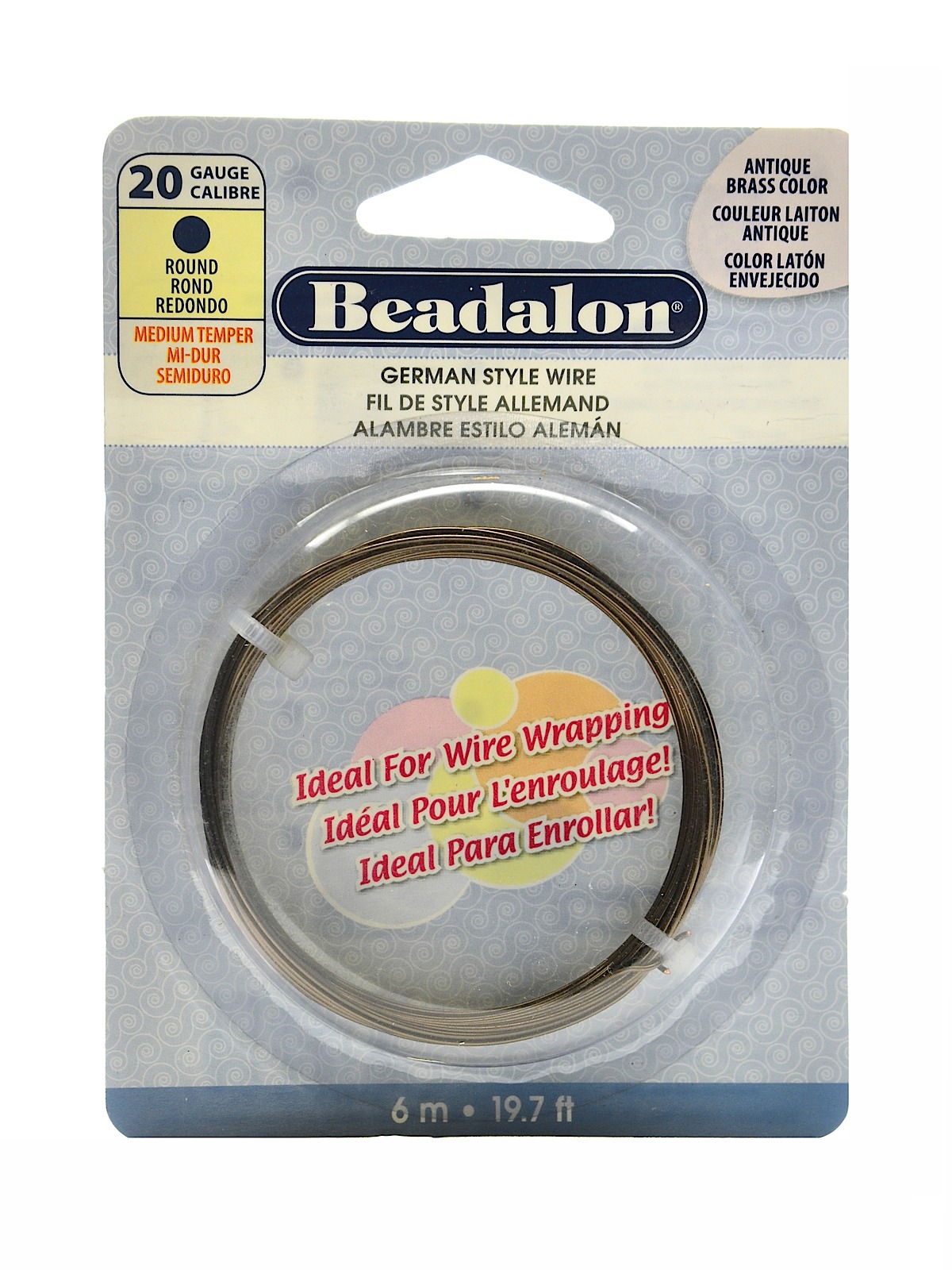 German Style Wire Antique Brass Color 20 gauge 19.7 ft. roll