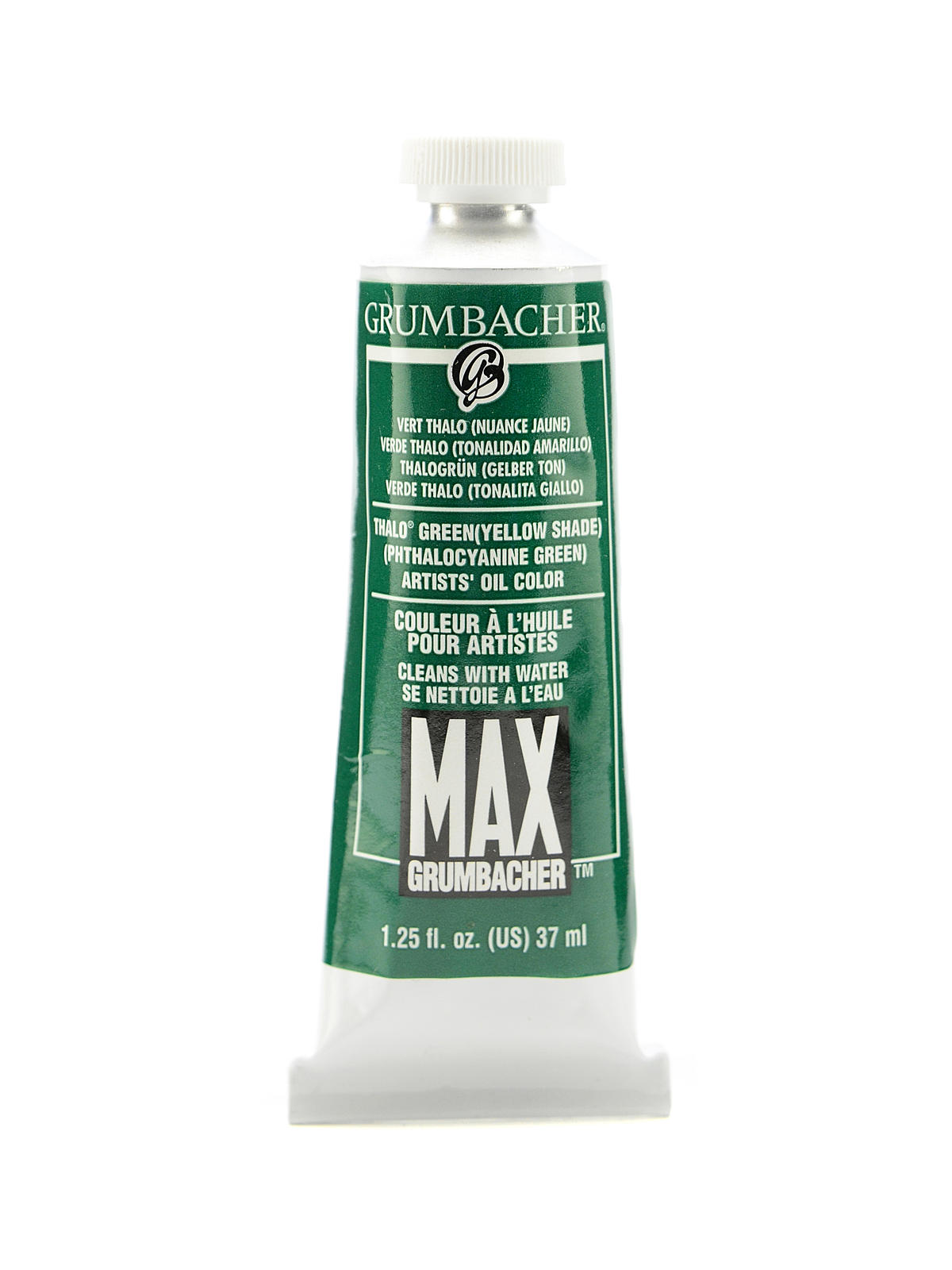 Max Water Miscible Oil Colors thalo green (yellow shade) 1.25 oz.