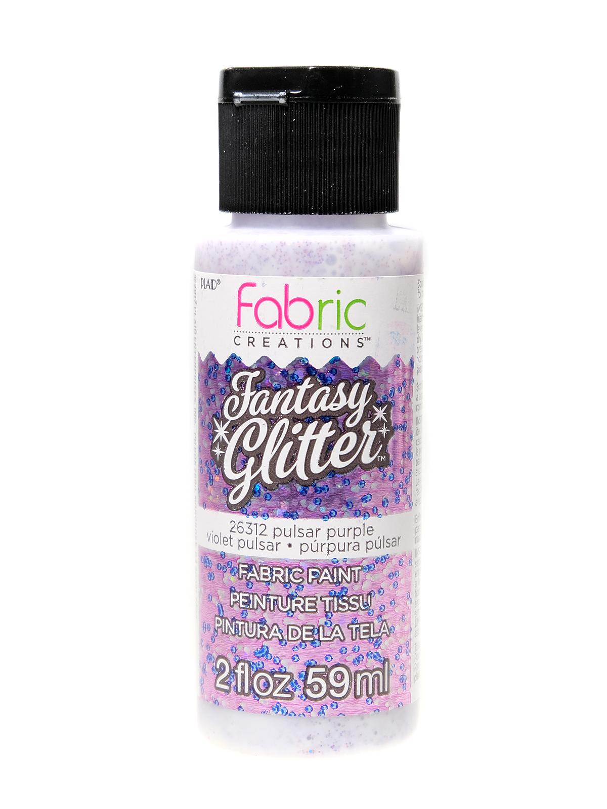 Fantasy Glitter Fabric Paints Pulsar Purple 2 Oz.