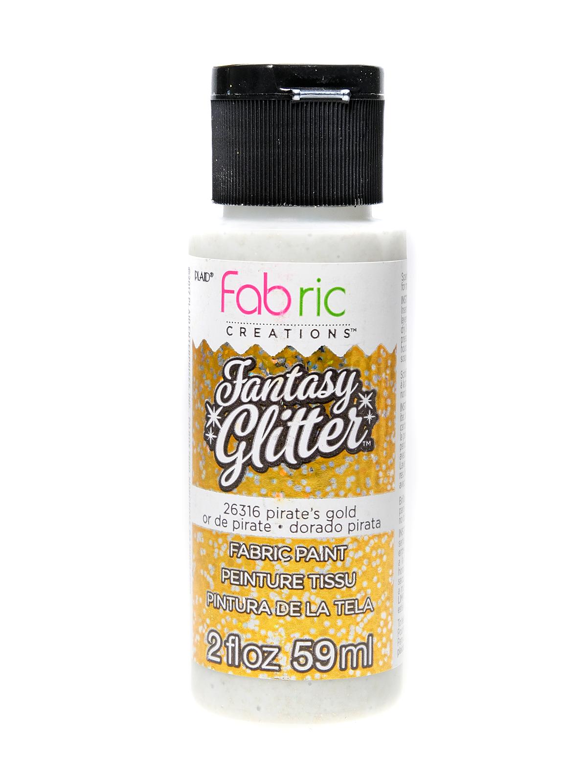 Fantasy Glitter Fabric Paints Pirate's Gold 2 Oz.