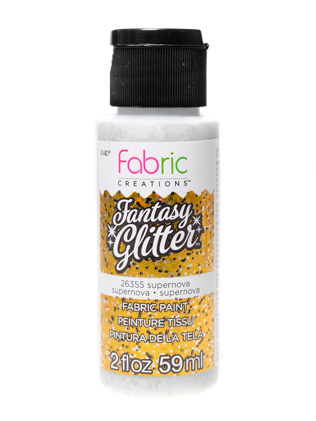 Fantasy Glitter Fabric Paints Supernova 2 Oz.