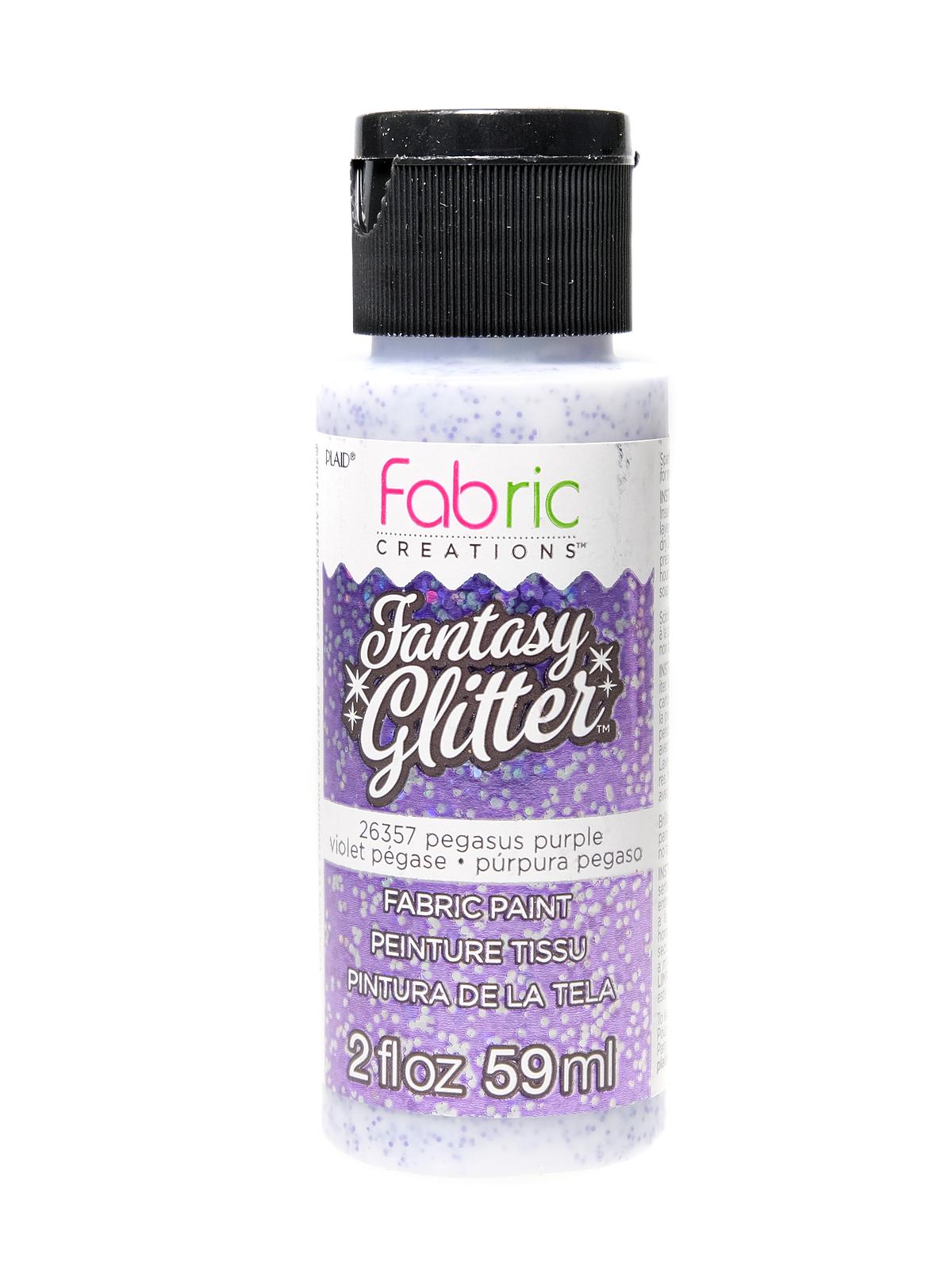 Fantasy Glitter Fabric Paints Pegasus Purple 2 Oz.