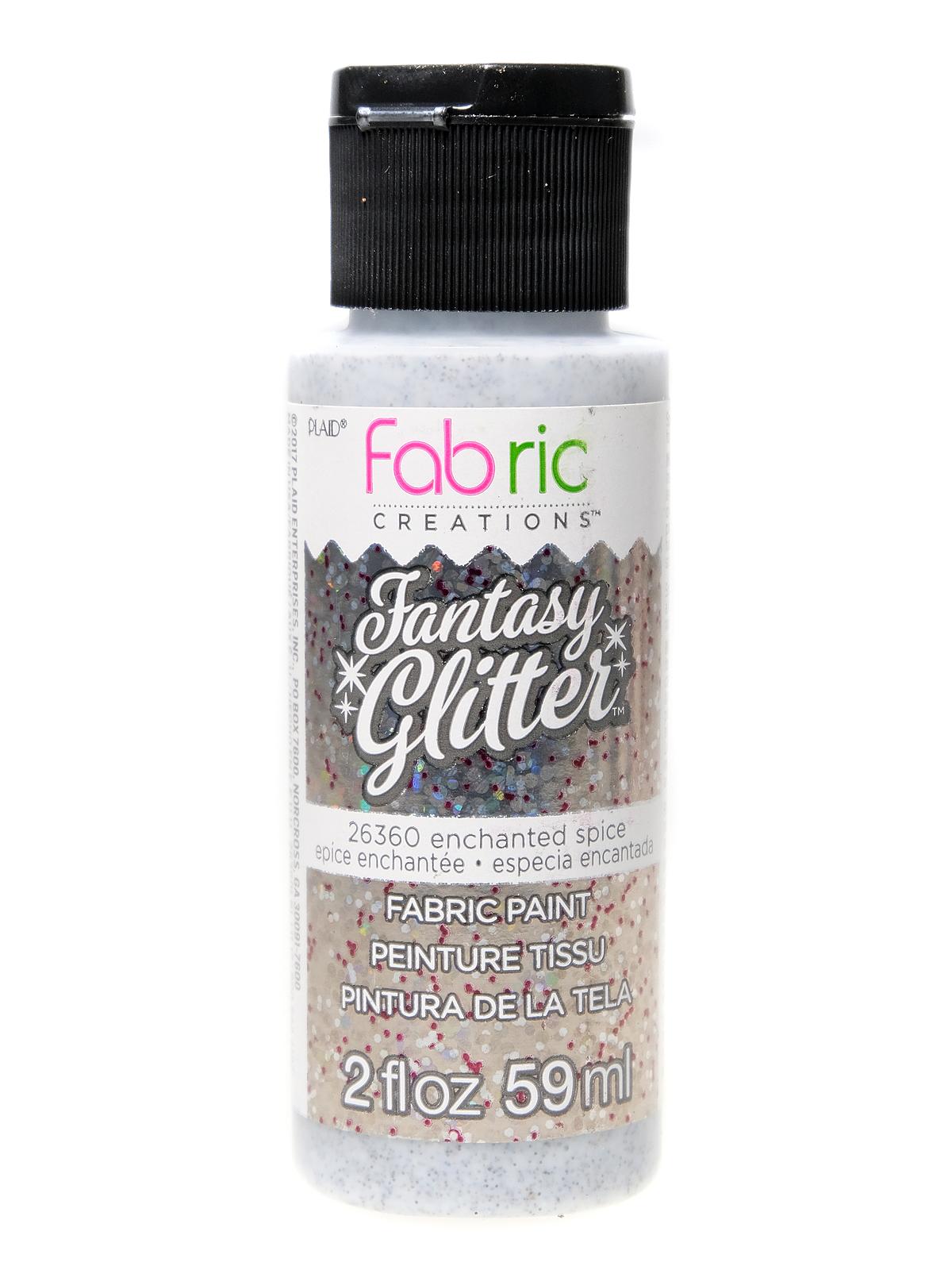 Fantasy Glitter Fabric Paints enchanted spice 2 oz.