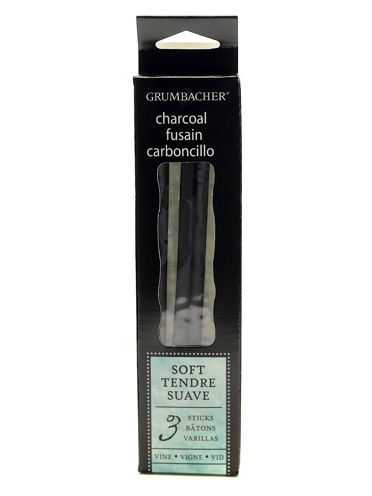 Artists' Charcoal Sticks vine soft pack of 3