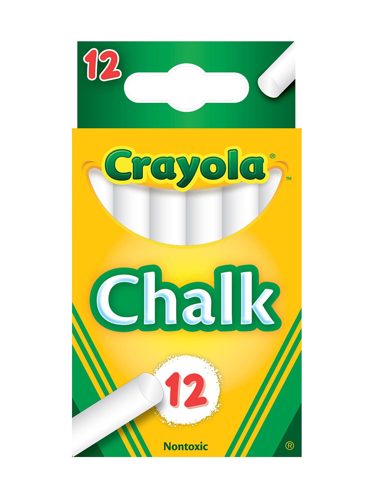 Children's Chalk White Pack Of 12
