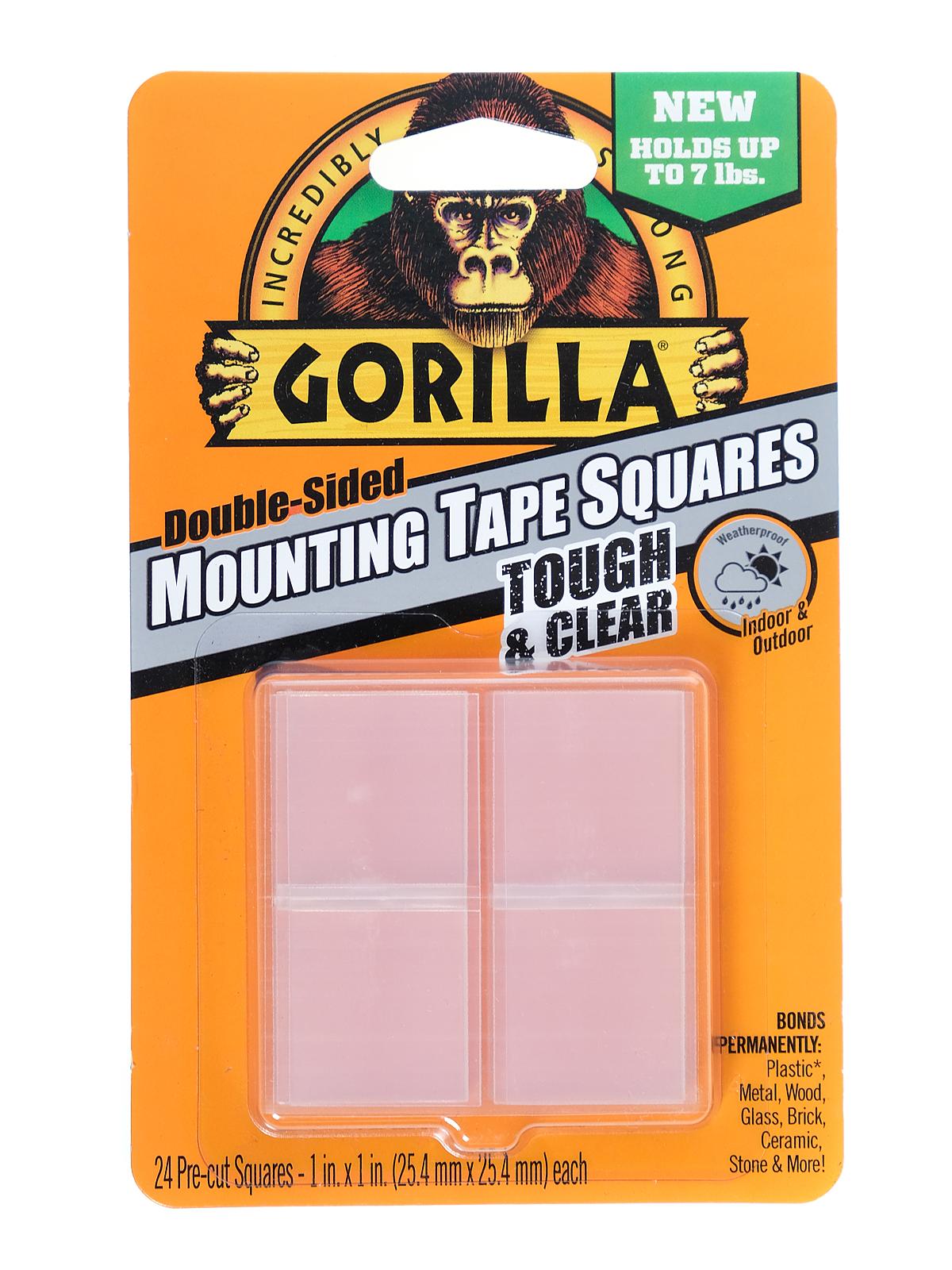 Clear Mounting Tape Squares 1 In. X 1 In. Pack Of 24